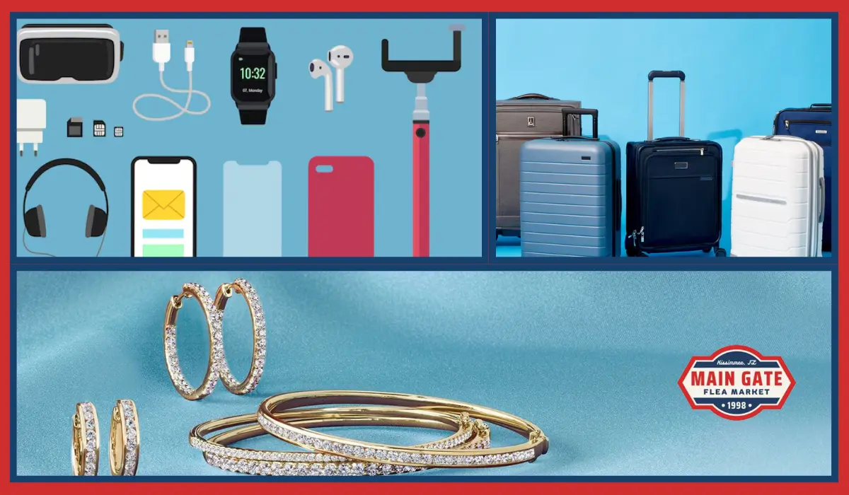 Affordable Cell Accessories, Luggage and Jewelry at Flea Market